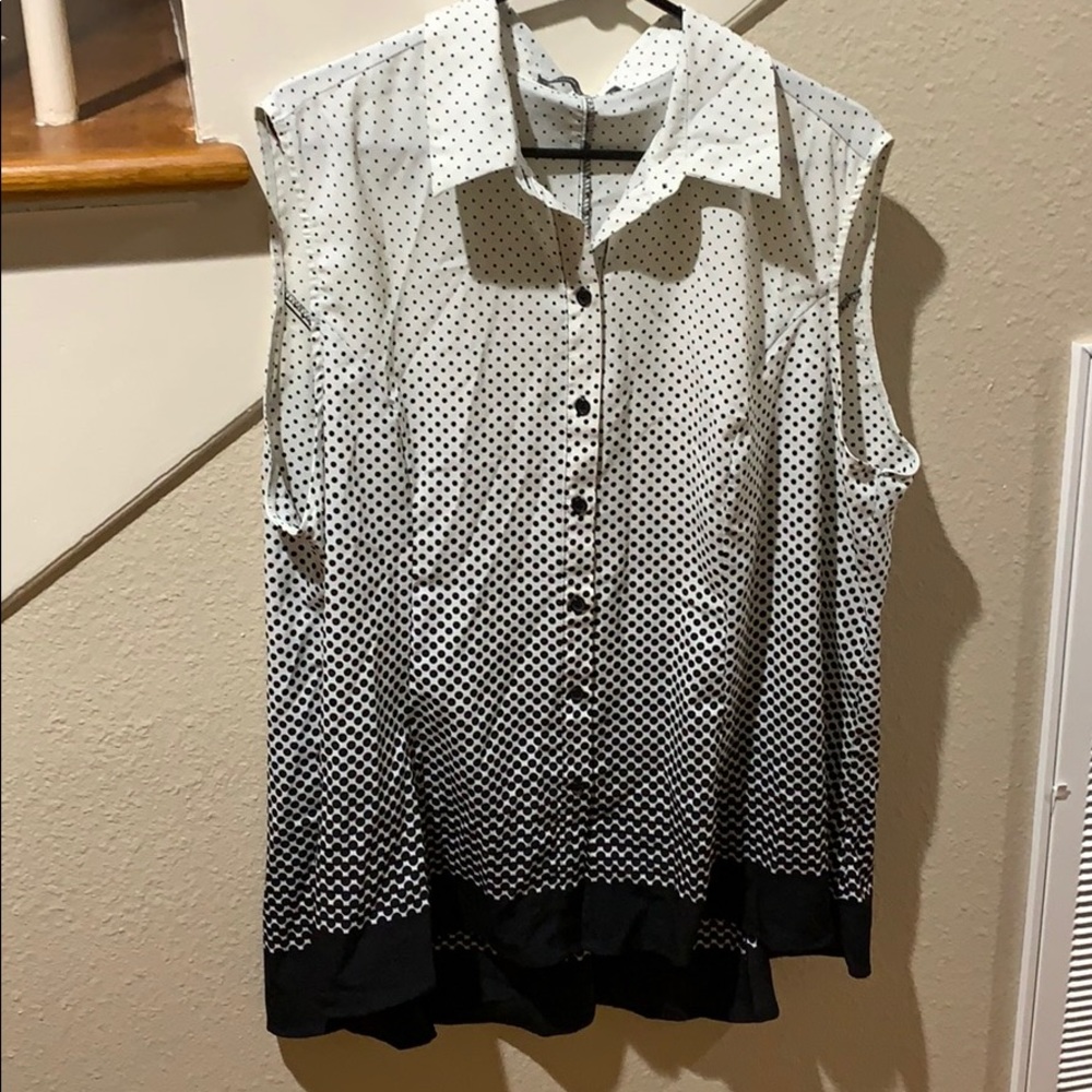 Signature Collection sleeveless button down